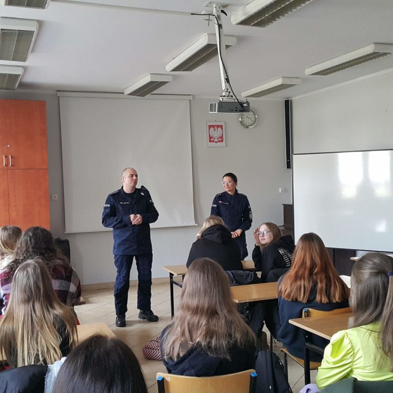 Spotkanie z przedstawicielami Policji z Komendy Wojewódzkiej              w Poznaniu